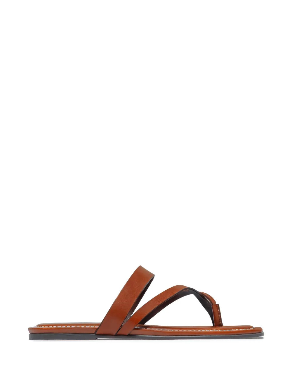 Bernardo Ocana toe-ring thong flat sandals - Brown | Farfetch Global