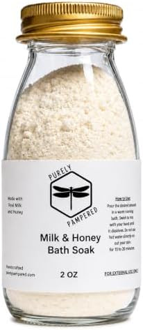 Purely Pampered Milk & Honey Bath Soak, Moisturizing and Exfoliating Powder, 2 oz (Milk & Honey) | Amazon (US)