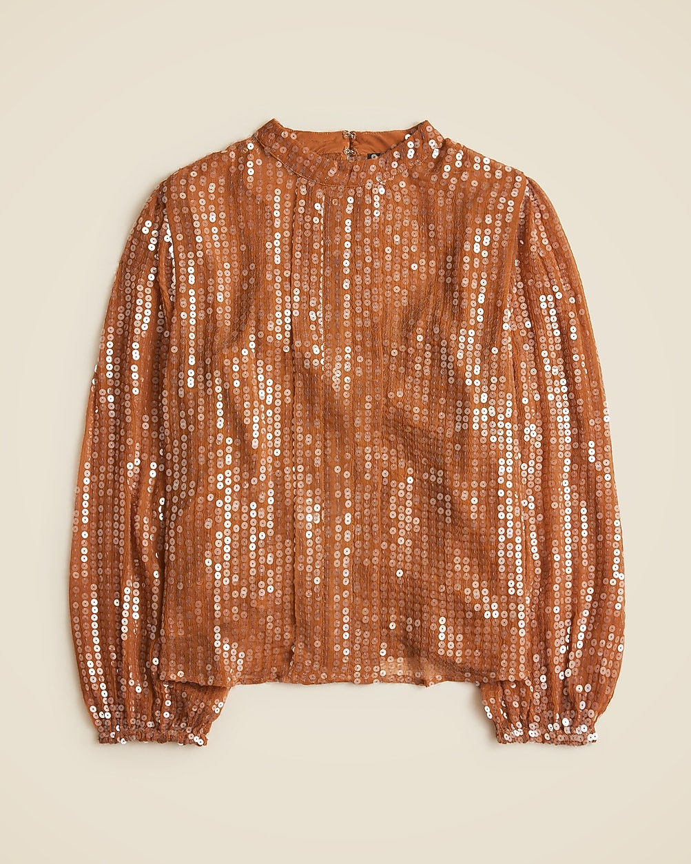 Sequin mockneck top | J. Crew US