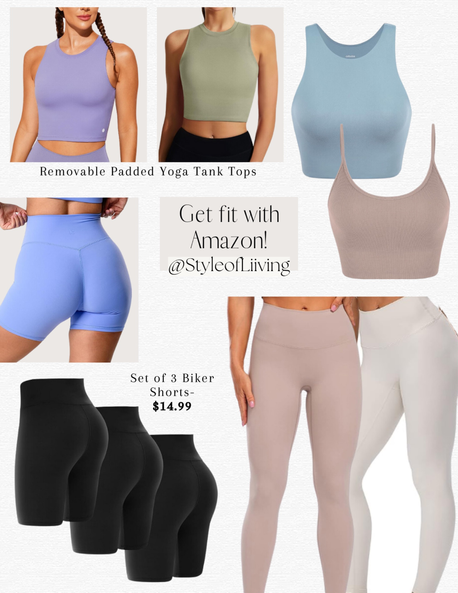 Amazon fashion! Workout outfits. Leggings, sports bras, tank tops for women.

#LTKfitness #LTKstyletip #LTKfindsunder50