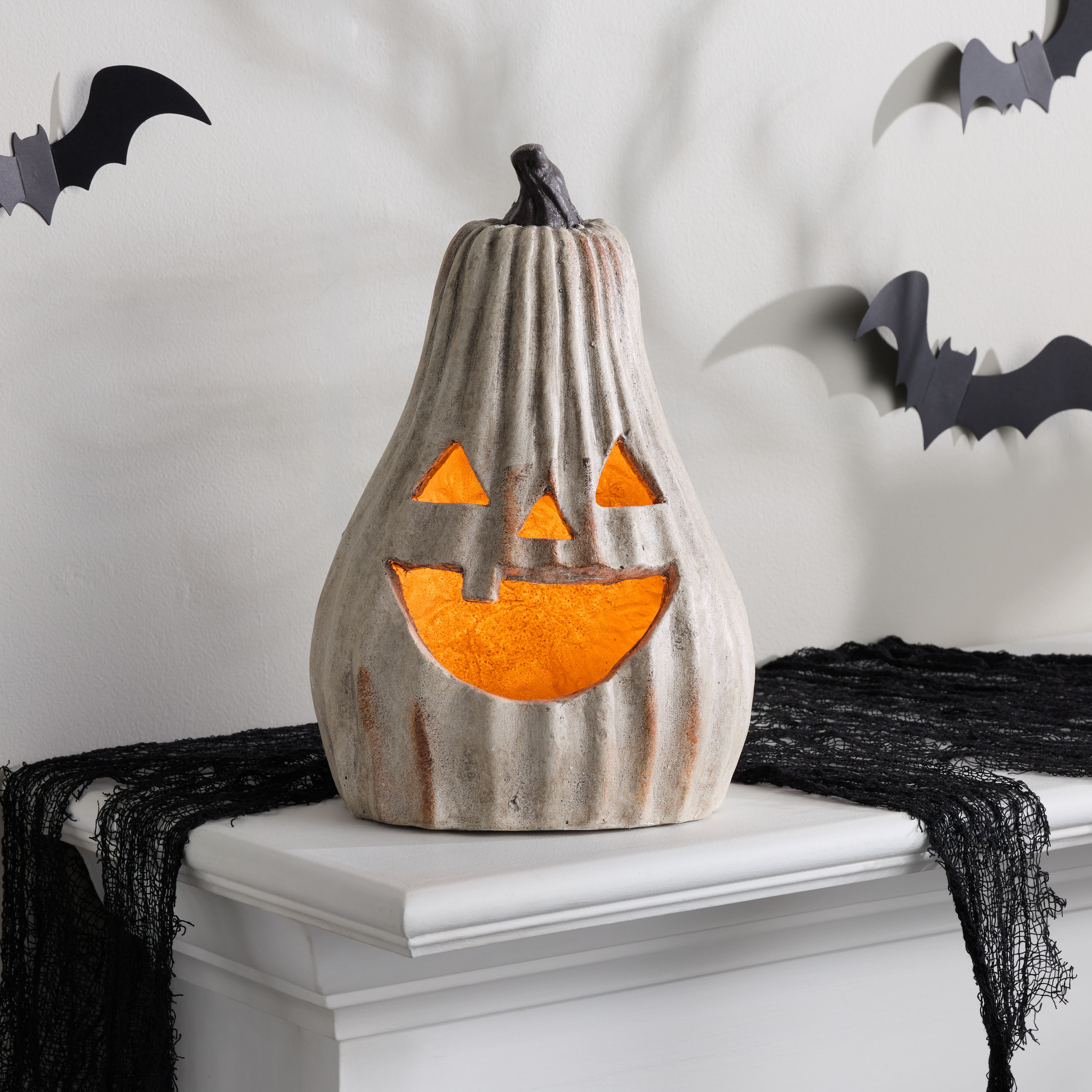 Tall Antiqued Jack-O'-Lantern LED Light Up Decor | World Market