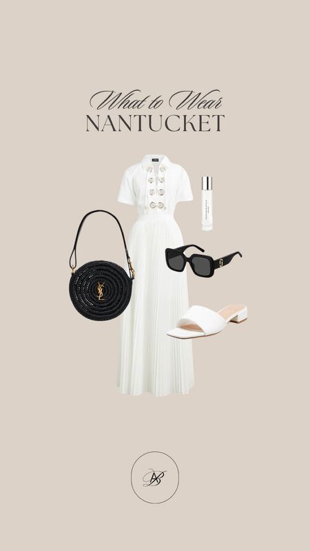 What to wear in Nantucket this summer! This long white dress is the perfect summer brunch outfit! Pair it with some cute sunnies and white sandals 🤍

White dress, Nantucket outfit, summer style, YSL bag, white heels, brunch outfit, date night outfit, J.Crew dress 

#LTKSeasonal #LTKWedding #LTKStyleTip