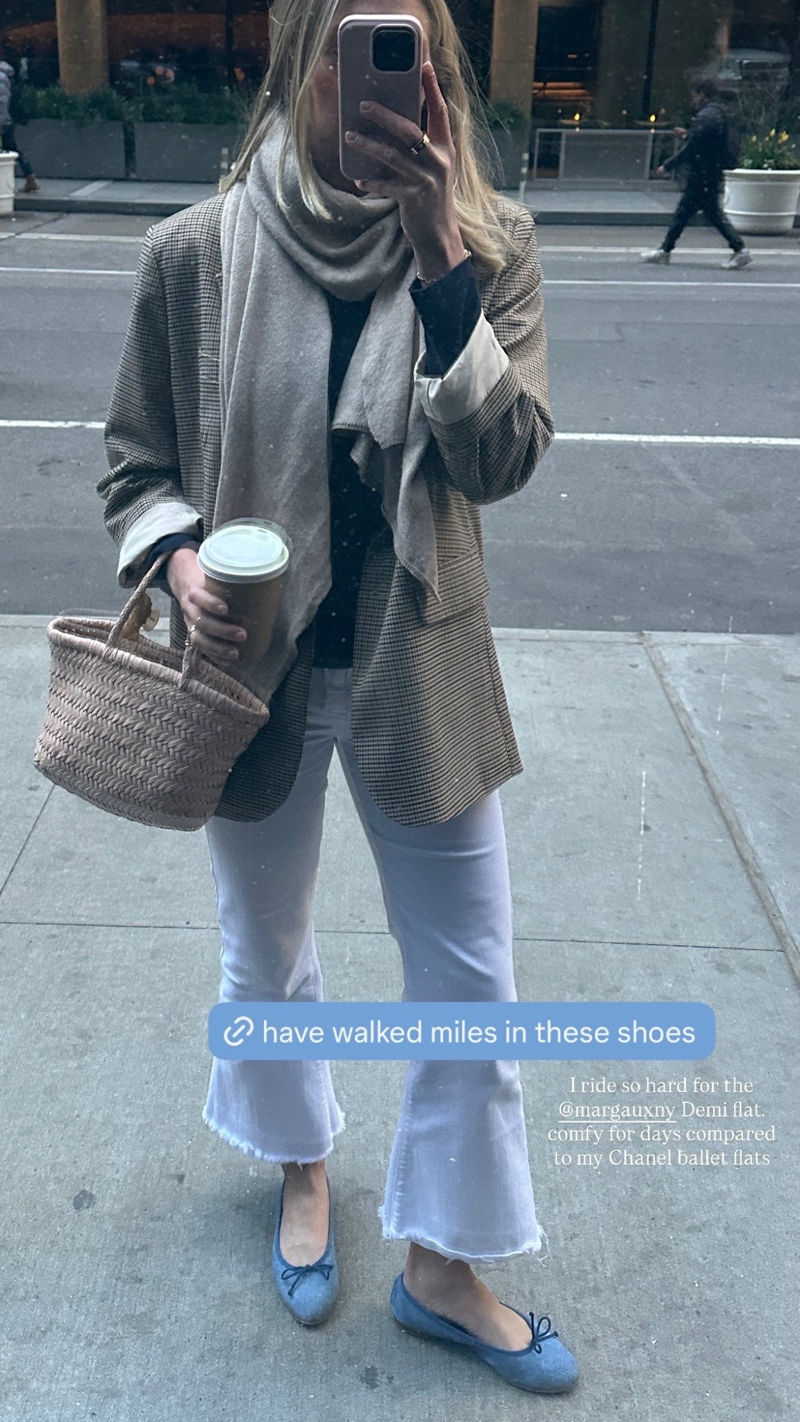 I ride so hard for the @margauxny Demi flat. comfy for days compared to my Chanel ballet flats