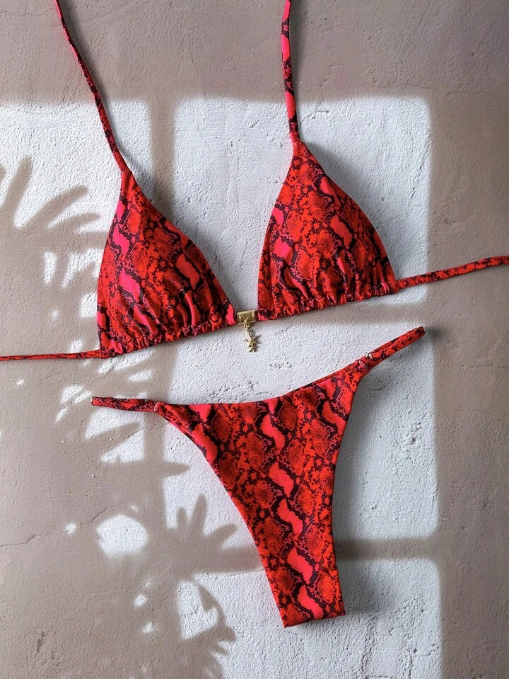Snake Skin Bathing Suit  | SHEIN
