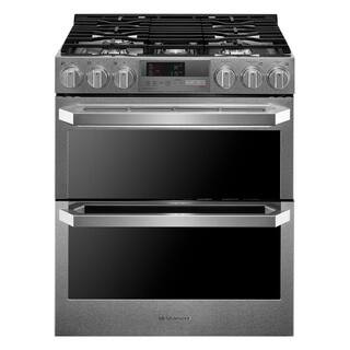 LG SIGNATURE 7.3 cu. ft. SMART Slide-In Double Oven Dual-Fuel Range in Stainless Steel with ProBa... | The Home Depot