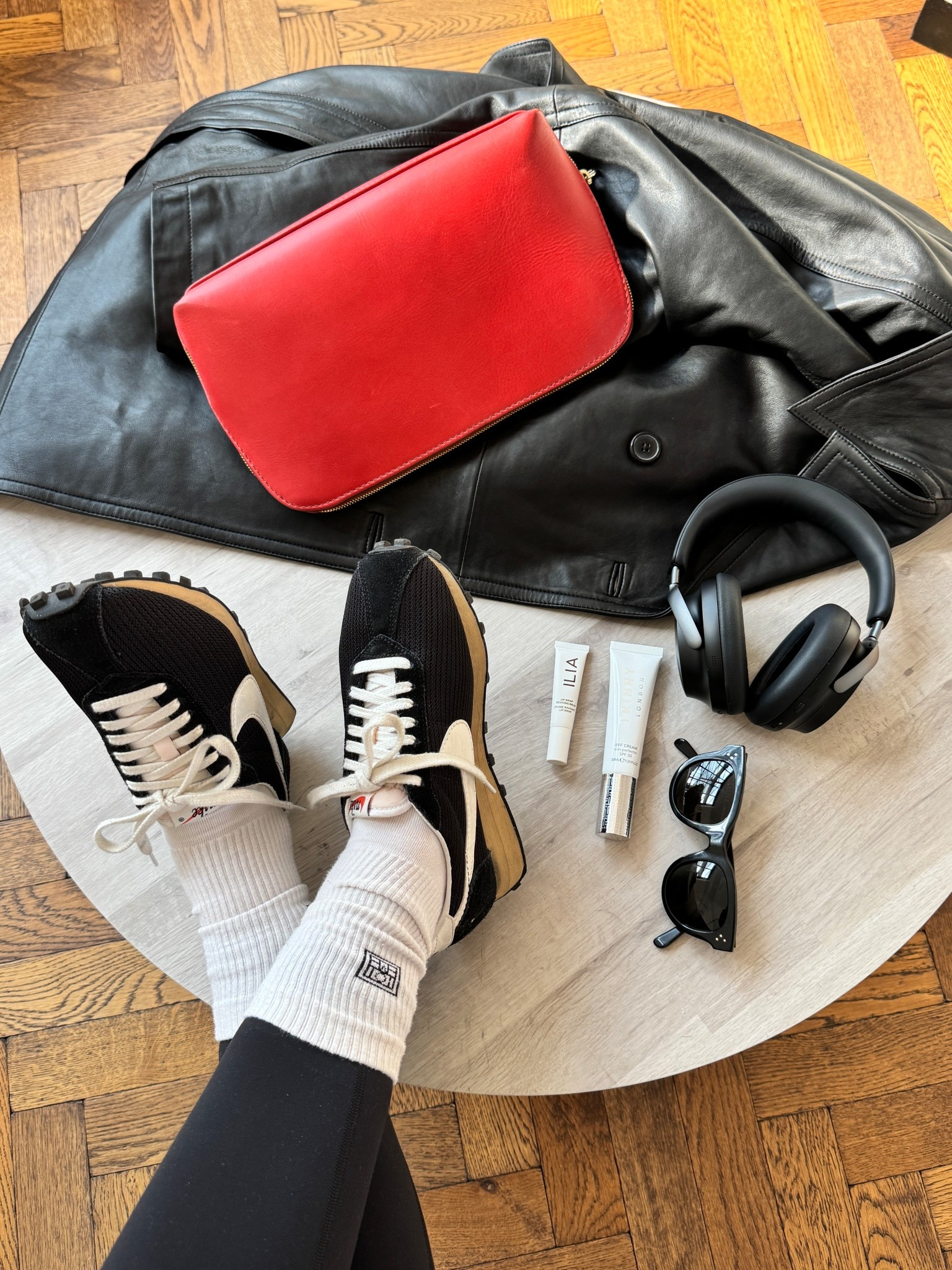 Nikes back in stock | black Nikes | red clutch | toteme | Bose | walk essentials 

#LTKshoes #LTKwinter #LTKuk