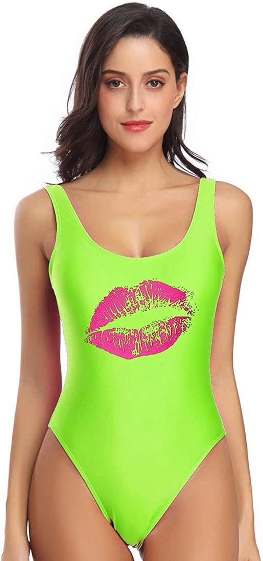 MIAIULIA Women's Retro 80s/90s Inspired High Cut Low Back Padding One Piece Swimwear Bathing Suit... | Amazon (US)