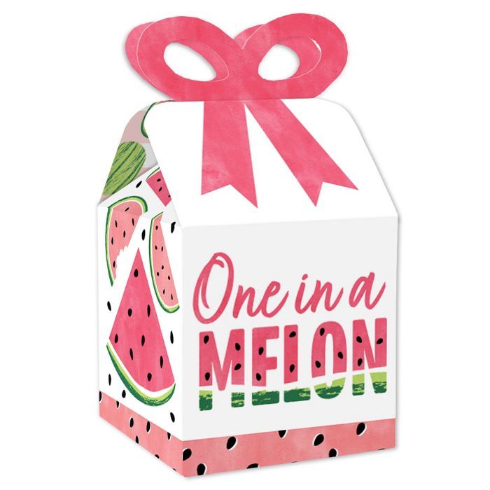 Big Dot of Happiness Sweet Watermelon - Square Favor Gift Boxes - Fruit Party Bow Boxes - Set of ... | Target