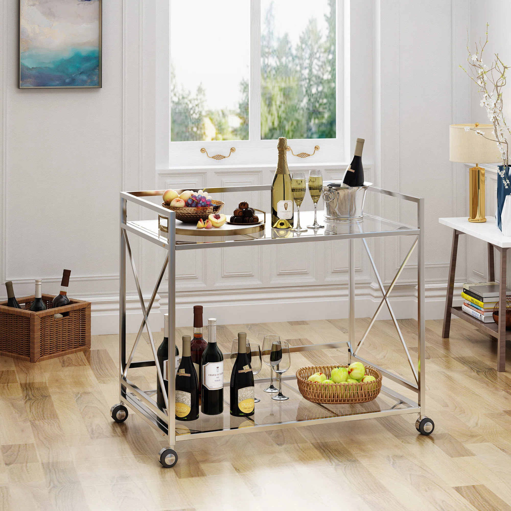 Benas Metal Bar Cart | Wayfair North America