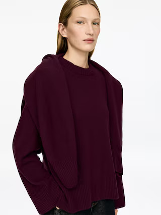 Oversize-Pullover aus reinem Kaschmir​ – Weinrot – ARKET DE | Arket EU
