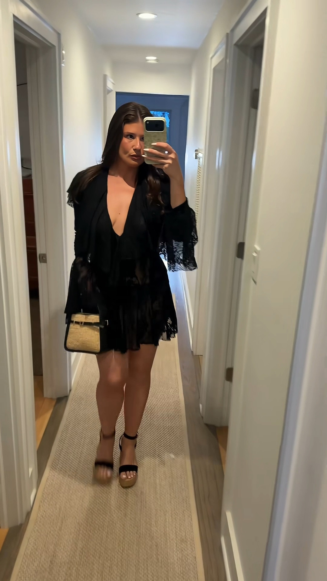 The little black dress I’ll be reaching for all season 🖤 This Norma Kamali ruffle lace mini dress is such a fun date night and event ready look. Linking similar options too!

Black mini dress
Ruffle lace dress
Little black dress
Date night outfit
Girls night outfit 
Summer night outfit
Event dress

#LTKgrwm #LTKootd #LTKSeasonal