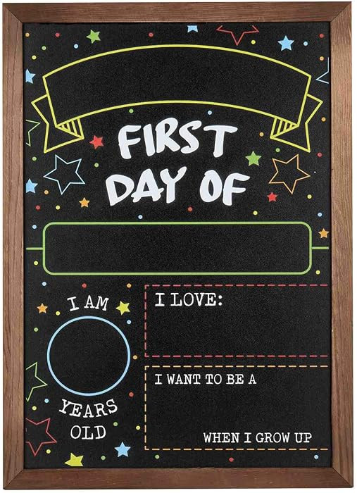 First Day Last Day of School Chalkboard - Sign with Frame - 14" x 10" | Amazon (US)
