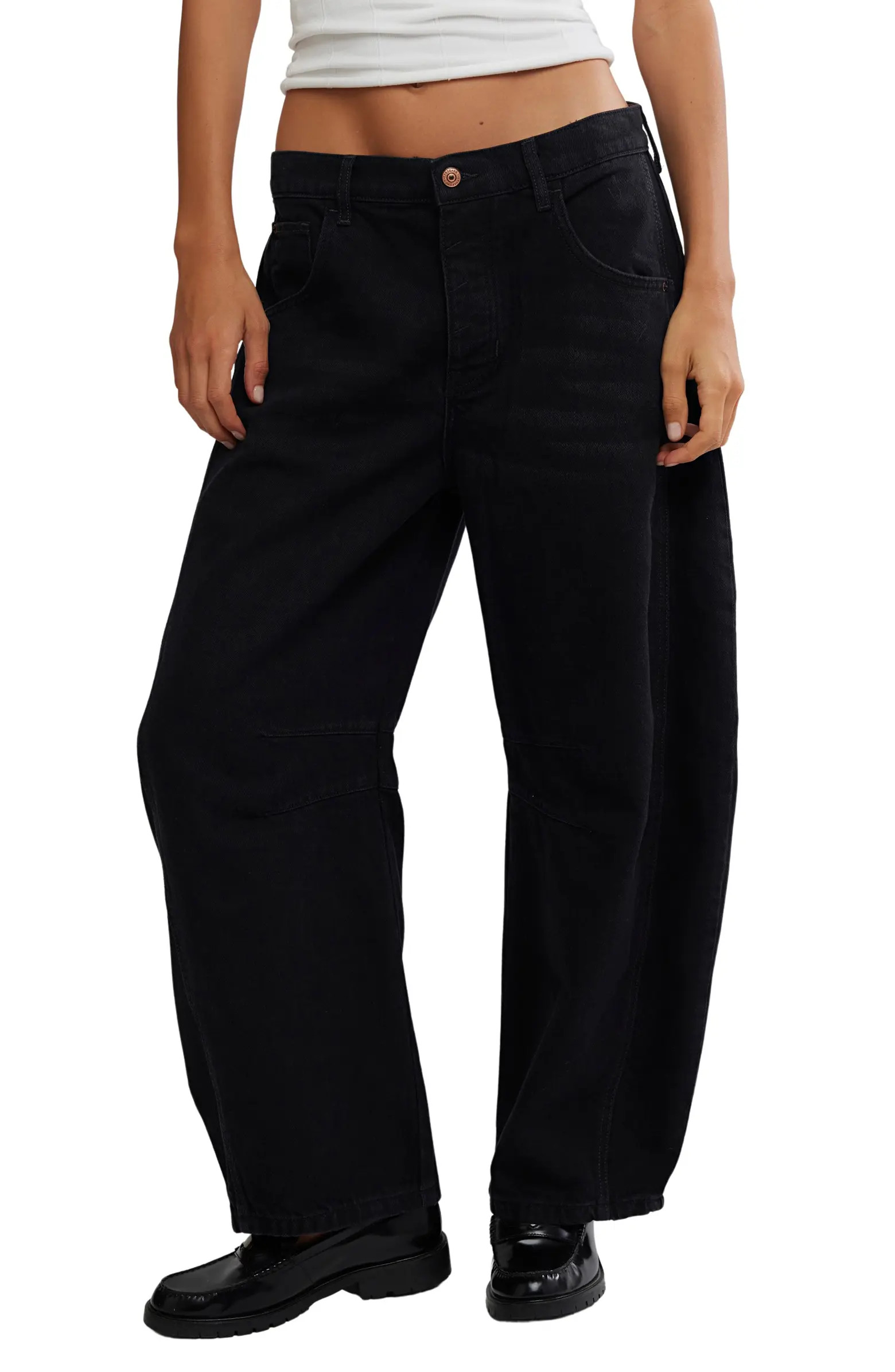 Good Luck Mid Rise Barrel Leg Jeans | Nordstrom