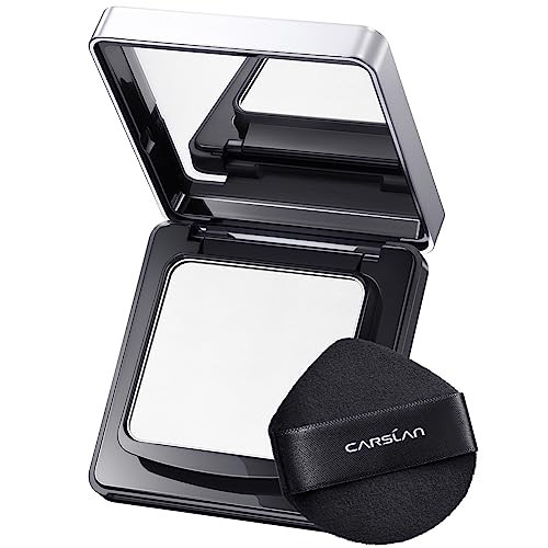 CARSLAN Waterproof Face Pressed Powder Compact, 24H Longlasting Oil Control Pressed Setting Powder Talc-Free Makeup, Shine Free, Poreless, Smooth, 02 for oily skin (0.28Oz) | Amazon (US)