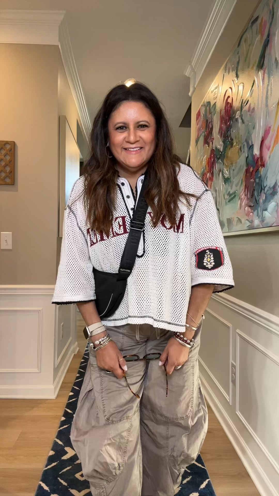 Medium in top
Small in pants

#LTKOver40 #LTKMidsize