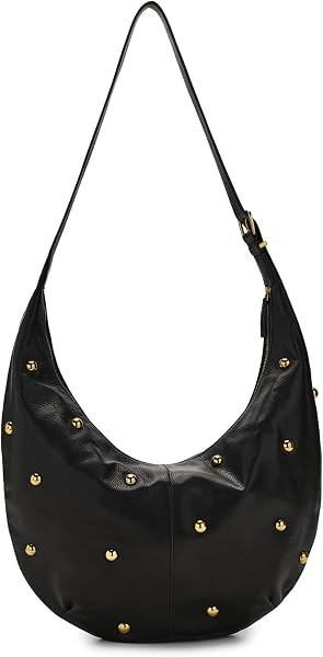 Madewell The Essential Curve Shoulder Bag in Studded Suede | Amazon (US)