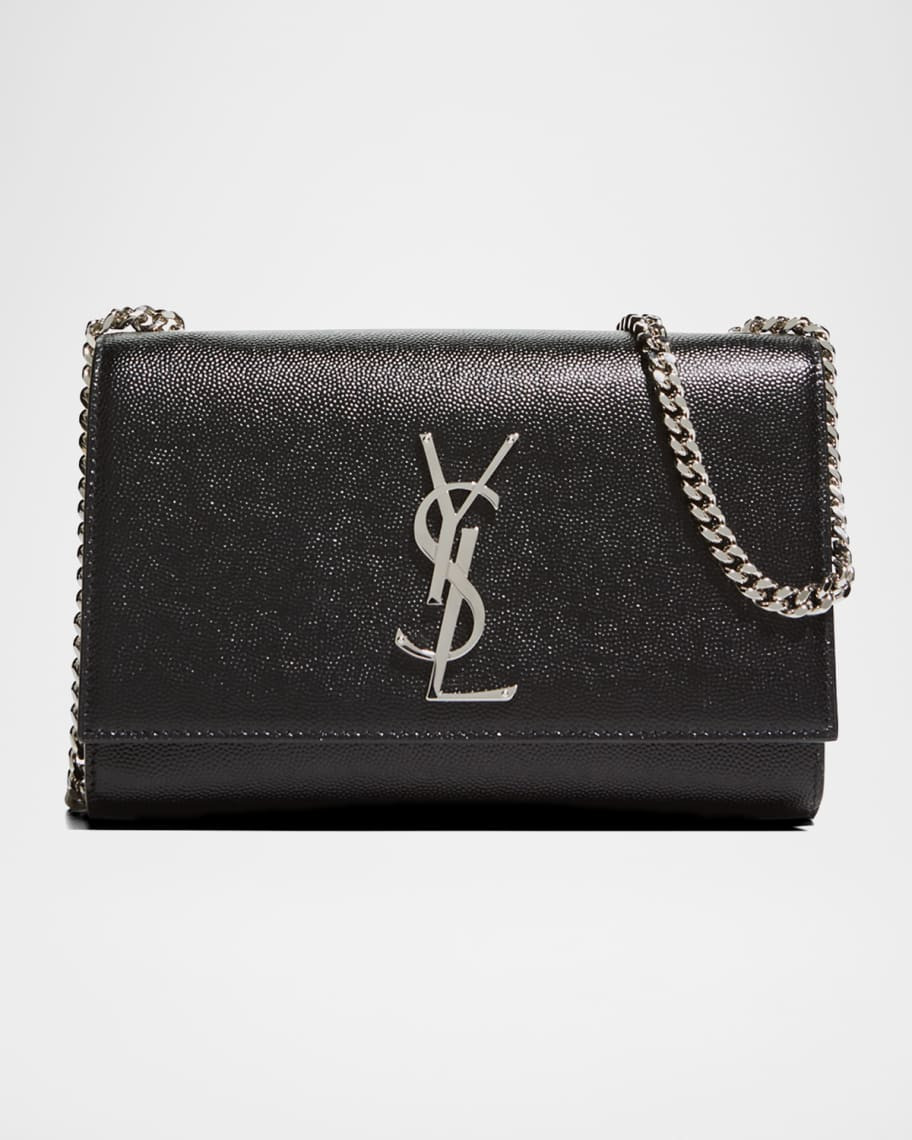 Saint Laurent Kate Small YSL Crossbody Bag in Grained Leather | Neiman Marcus