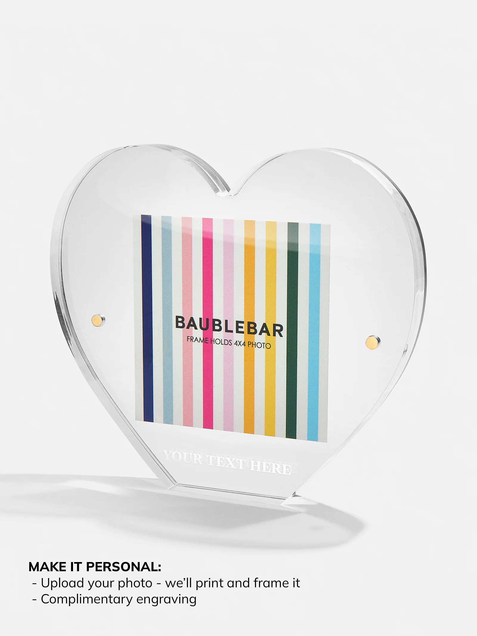 Picture Perfect Acrylic Frame - Heart Shape | BaubleBar (US)