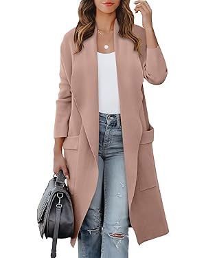 ANRABESS Women's Long Cardigan Sweater 2025 Fall Fashion Casual Oversized Knit Open Front Coatiga... | Amazon (US)