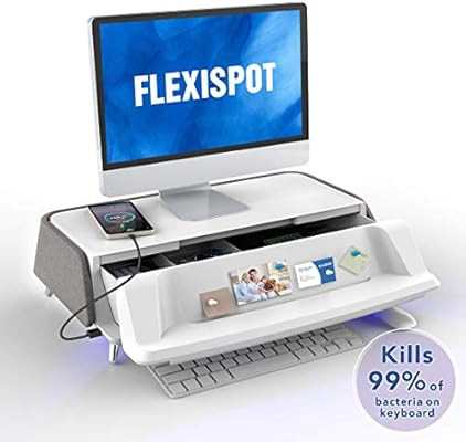 FlexiSpot Monitor Stand Workstation Laptop Stand Computer Riser with Storage Drawer USB Charging ... | Amazon (US)