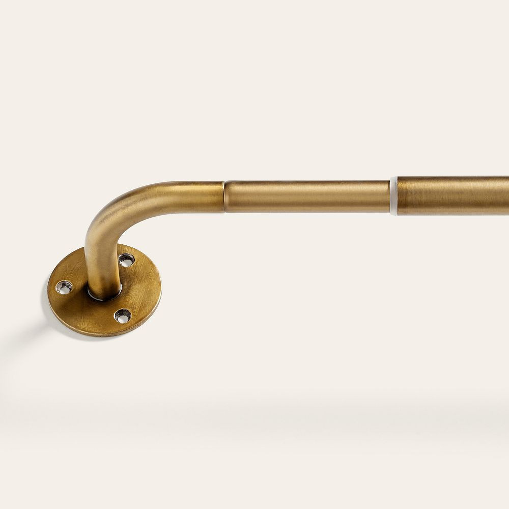 Single Room Darkening Rod, 60"-108", Brass | Pottery Barn Teen