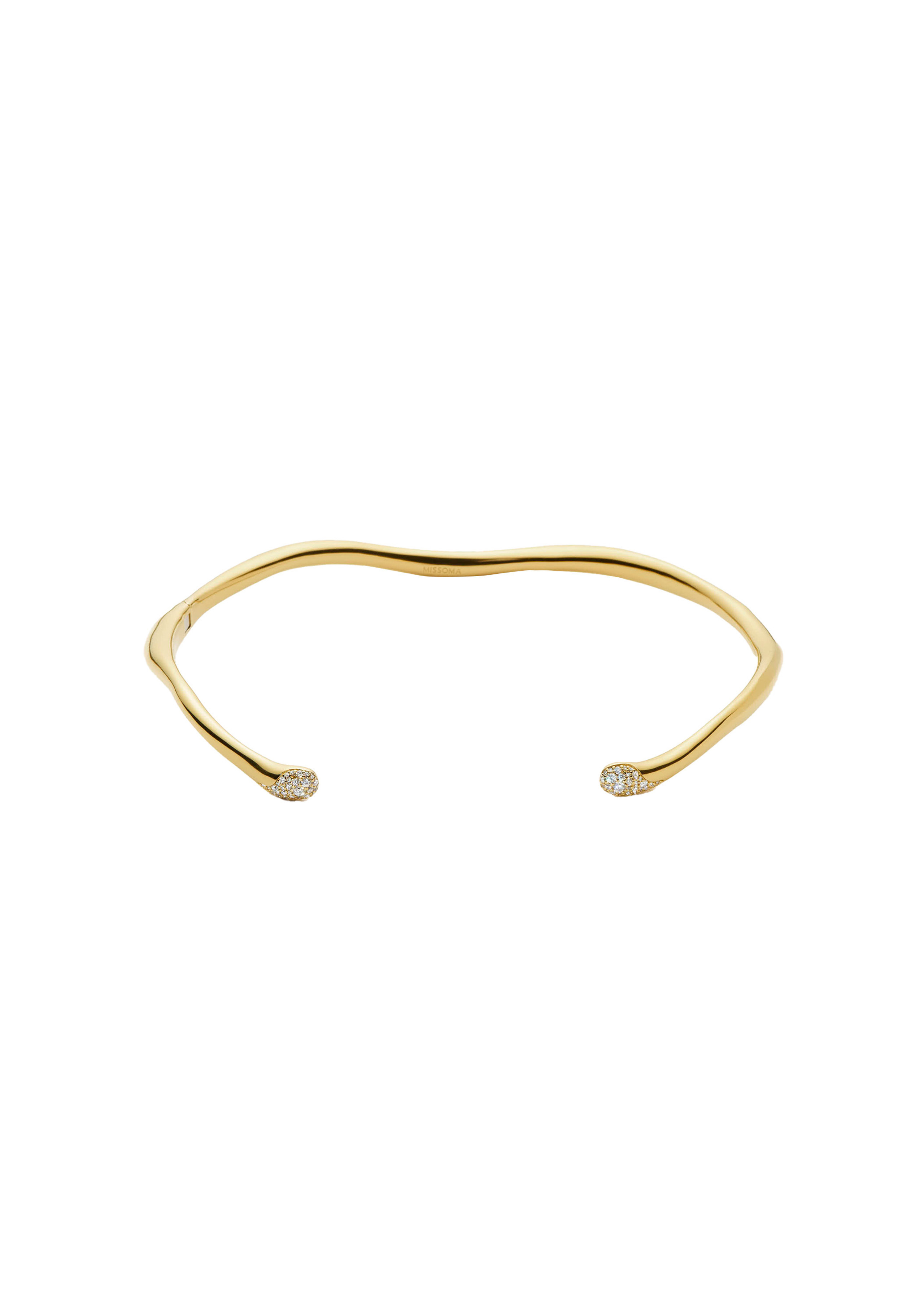 Molten snow torque 18ct gold-plated necklace | Harvey Nichols