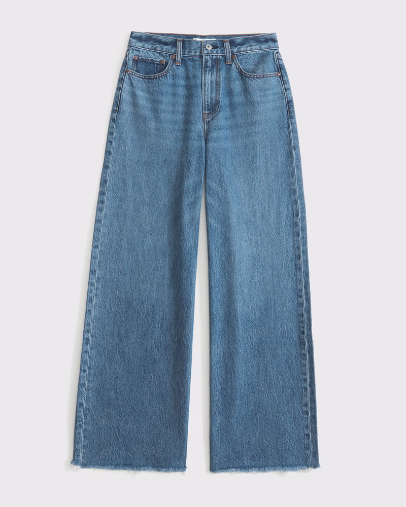 Women's Curve Love High Rise Wide Leg Jean | Women's Bottoms | Abercrombie.com | Abercrombie & Fitch (US)