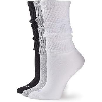 HUE Women's Slouch 3 Pair Pack, Soft Chunky Scrunch, Stack Socks | Amazon (US)