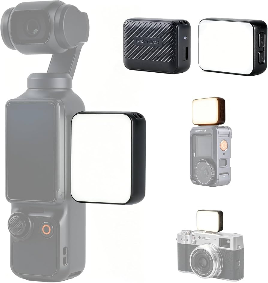 PGYTECH Magnetic Fill Light for DJI Osmo Pocket 4 3/Xtra Muse/Insta360 Luna Ultra, 3-Color Mode &... | Amazon (US)
