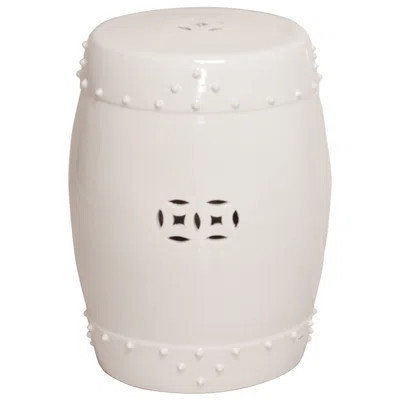 Large Blue Drum Ceramic Garden Stool | Perigold