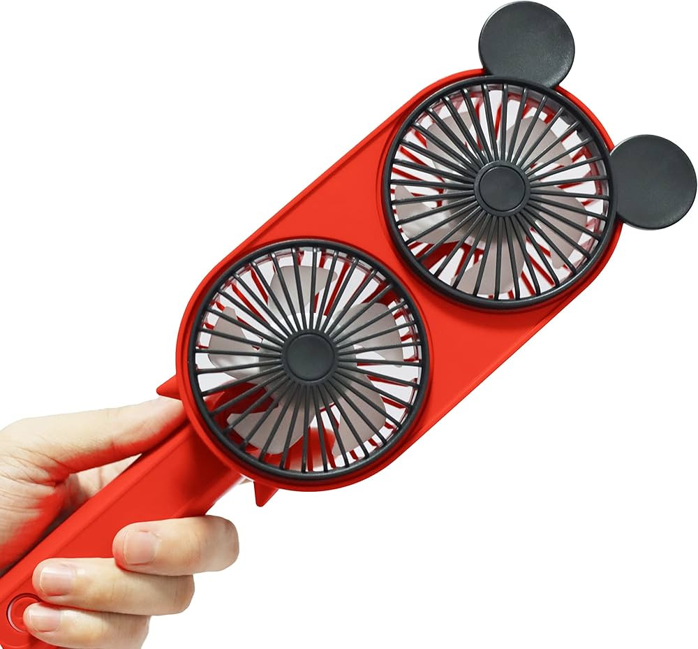 DecoLife Cute Personal Mini Fan, Handheld & Portable USB Rechargeable Fan, Twin Fan with 3 Adjust... | Amazon (US)