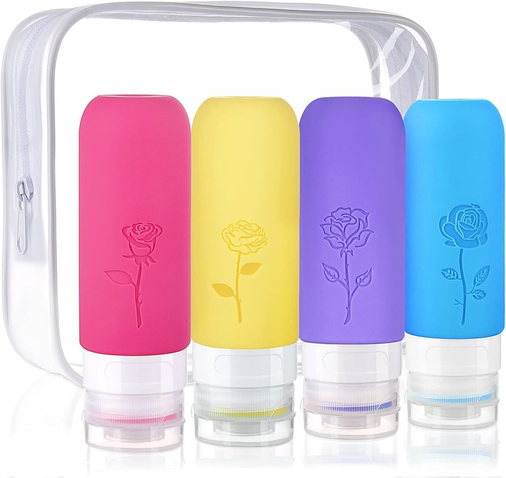 Travel Bottles for Toiletries 3oz Travel Toiletry Bottles Leak Proof Travel Lotion Container BPA Fre | Amazon (US)