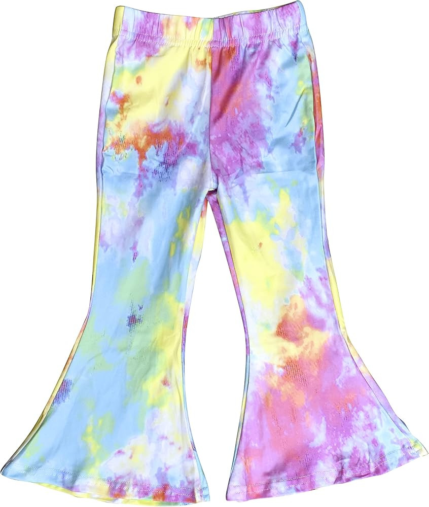 Daisy Del Sol Little Girls Boho Bell Bottom Stretch Legging Flared Soft Yoga Pants Toddler Childr... | Amazon (US)