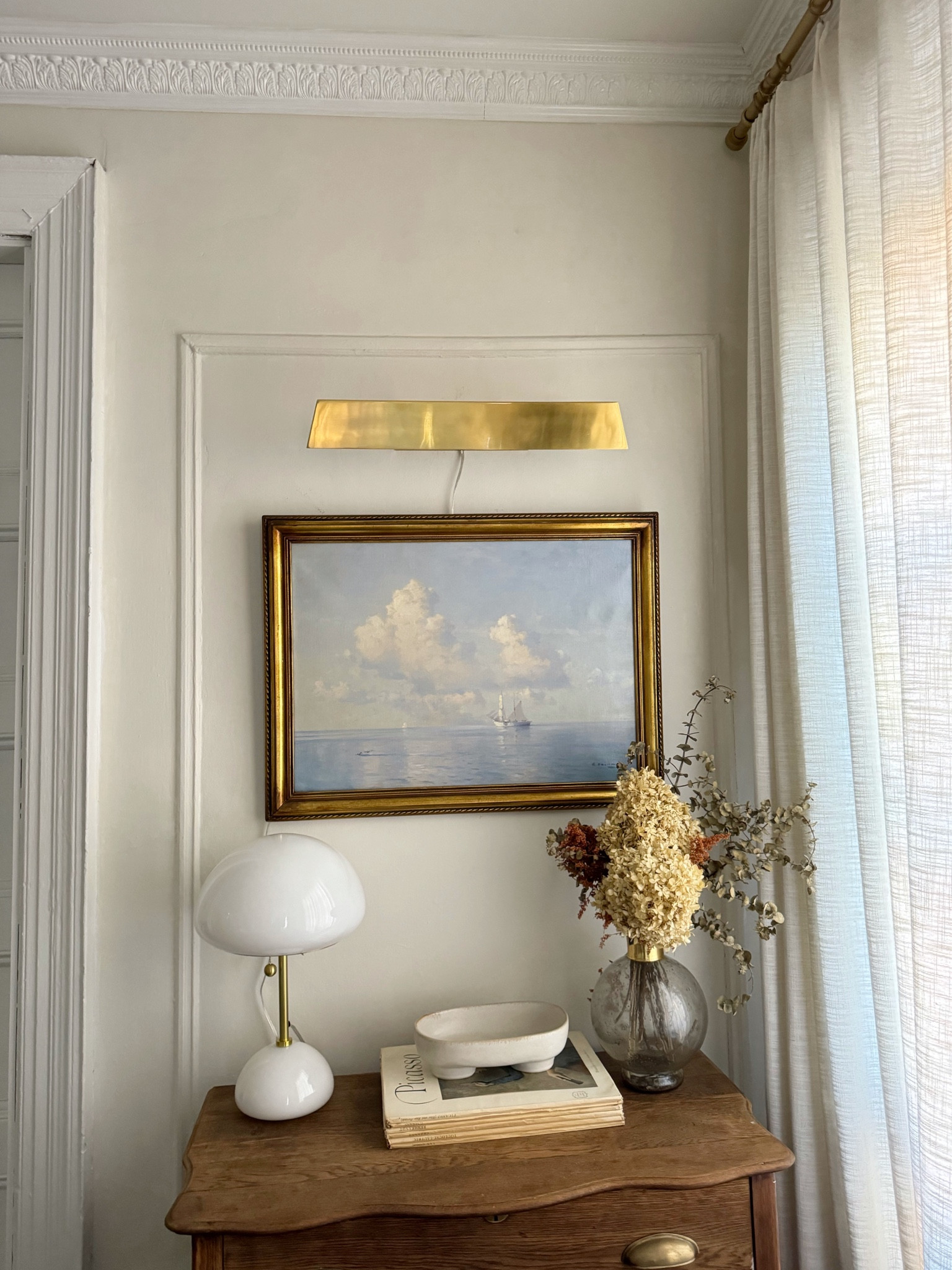 Plug in picture light, seascape painting, glass lamp

#LTKhome #LTKCyberWeek