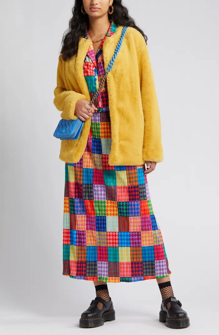 Dressed in Lala Est La Vie Plissé Button-Up Shirt & Skirt Set | Nordstrom | Nordstrom