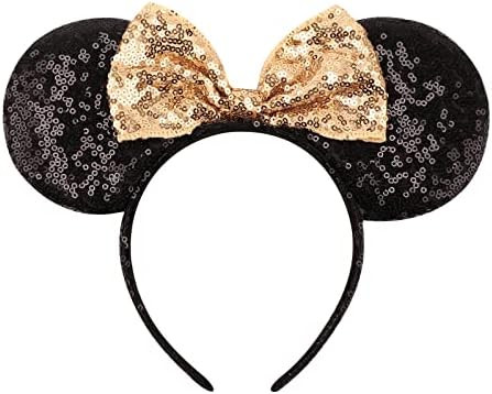 Mouse Ears Headbands with Bow Minnie Ears Cosplay Costume Hair Accessories for Women Birthday Par... | Amazon (US)