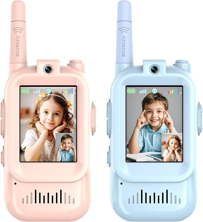 Walkie Talkies for Kids, Video Walkie Talkies 2 Pack with Screen Display, Rechargeable Toy Radios... | Amazon (US)