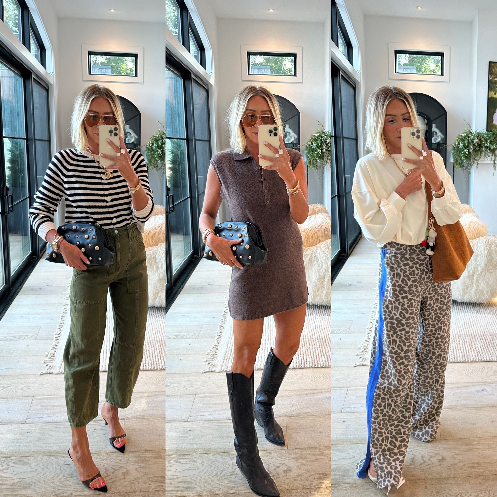 3 NEW looks from Target 🔥🔥🔥 #target small in stripe sweater, 4 in pants, small In dress, medium in cream long sleeve and sizing down to small in leopard pants 