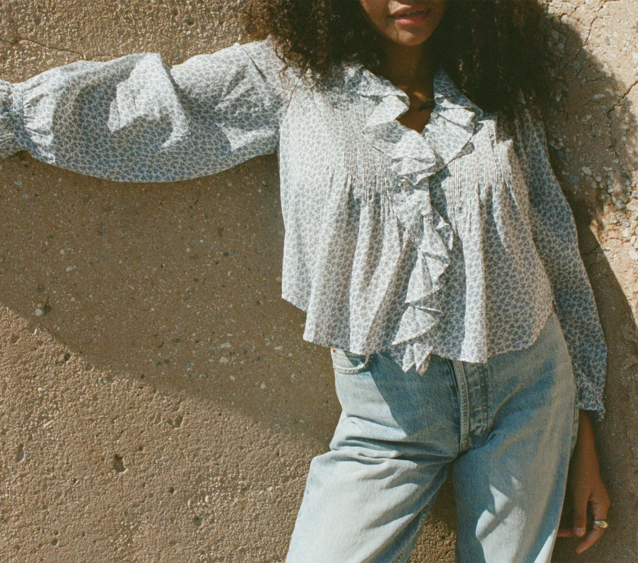 Leanna Top - Bluebell Hillside Bloom | DÔEN | DOEN