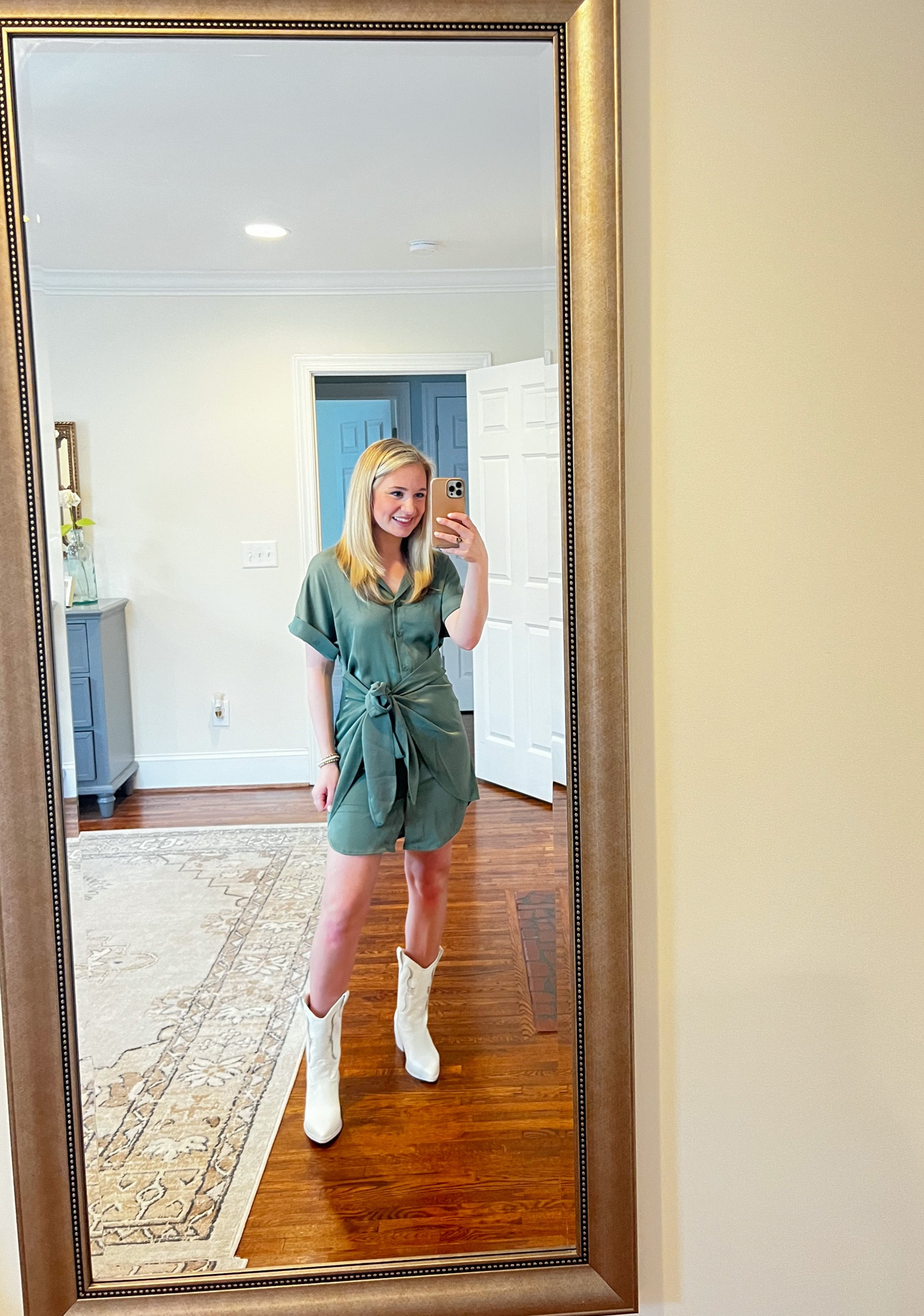 Amazon outfit! dress runs true to size - wearing a size small! 

Boots run small - size up! 

#LTKunder50 #LTKSeasonal #LTKshoecrush