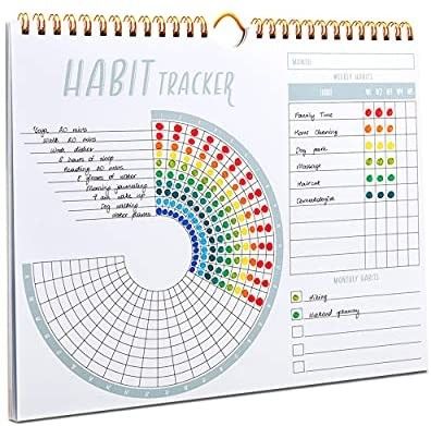 Lamare Habit Tracker - Inspirational Habit Tracking Journal with Spiral Binding - Beautiful Habit... | Amazon (US)