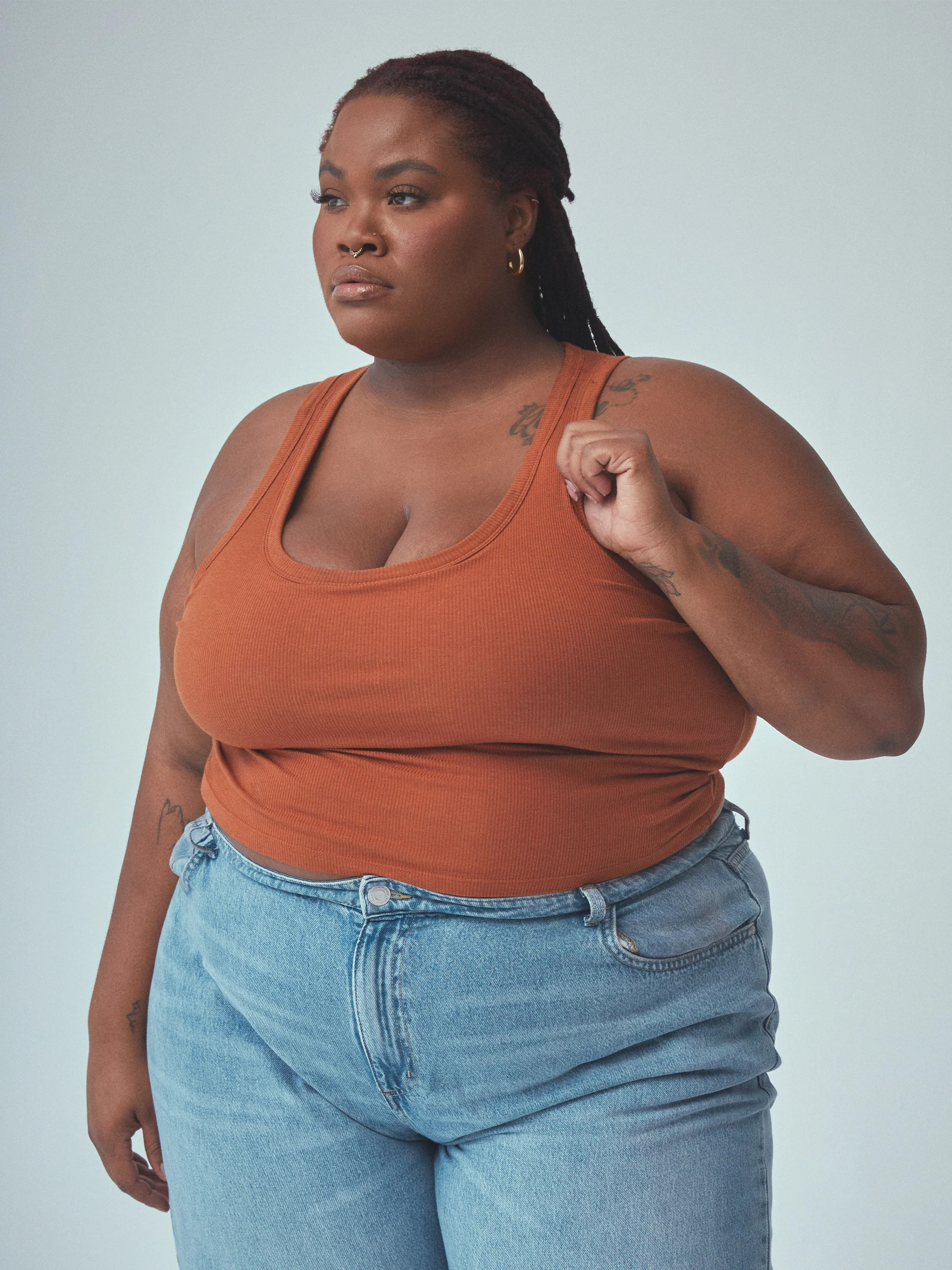 Bamboo Scoop Neck Brami Tank (Crop) | Klassy