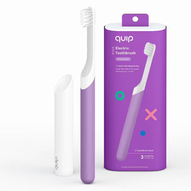 quip Rubber Kids Electric Toothbrush Starter Kit - 2-Minute Timer + Travel Case | Target