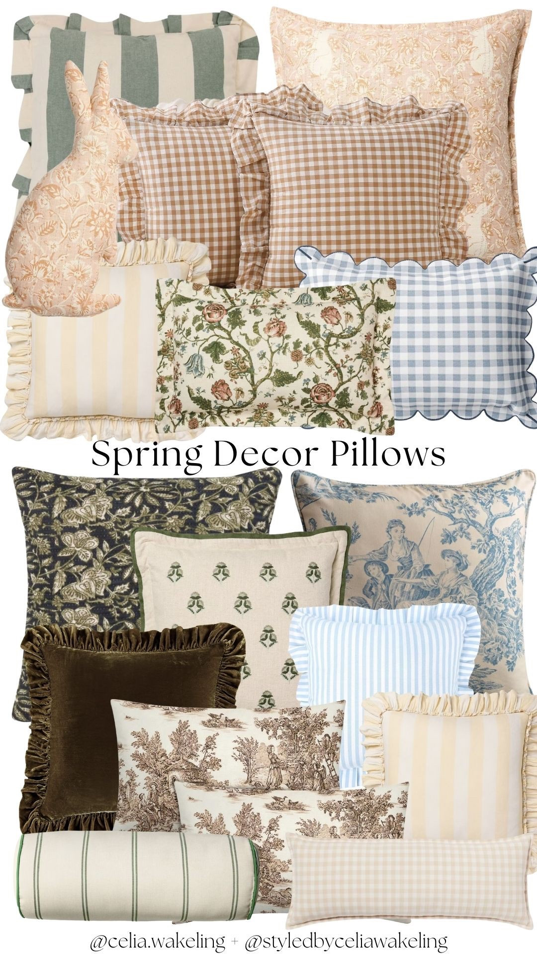 Spring Decor Pillows

-stripped pillows
-ruffled pillows
-toile pillows
-Easter pillows
-floral pillows

Target, Amazon & Etsy Decor Pillows 

#LTKSpringSale #LTKHome