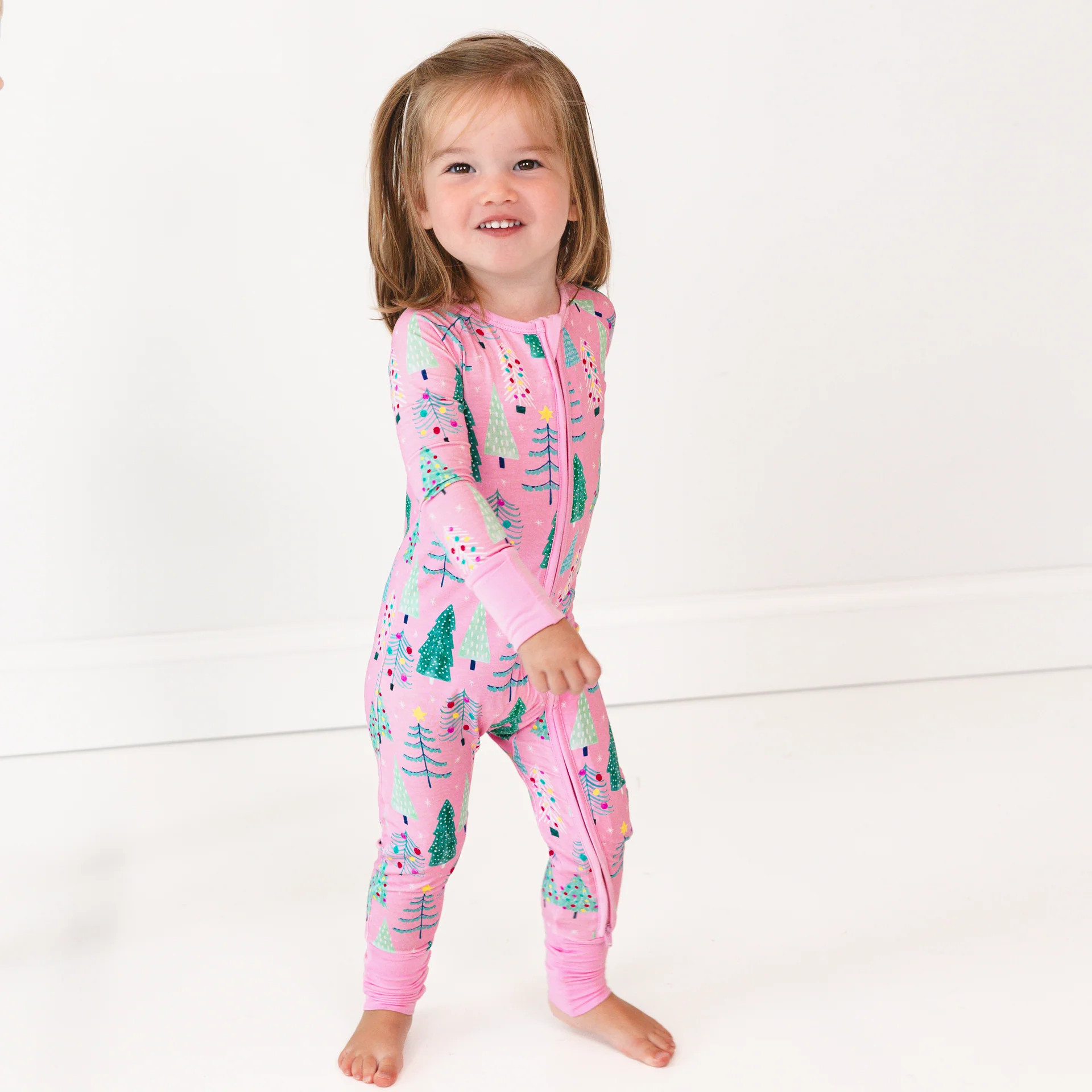 Pink Twinkling Trees Zippy | Little Sleepies