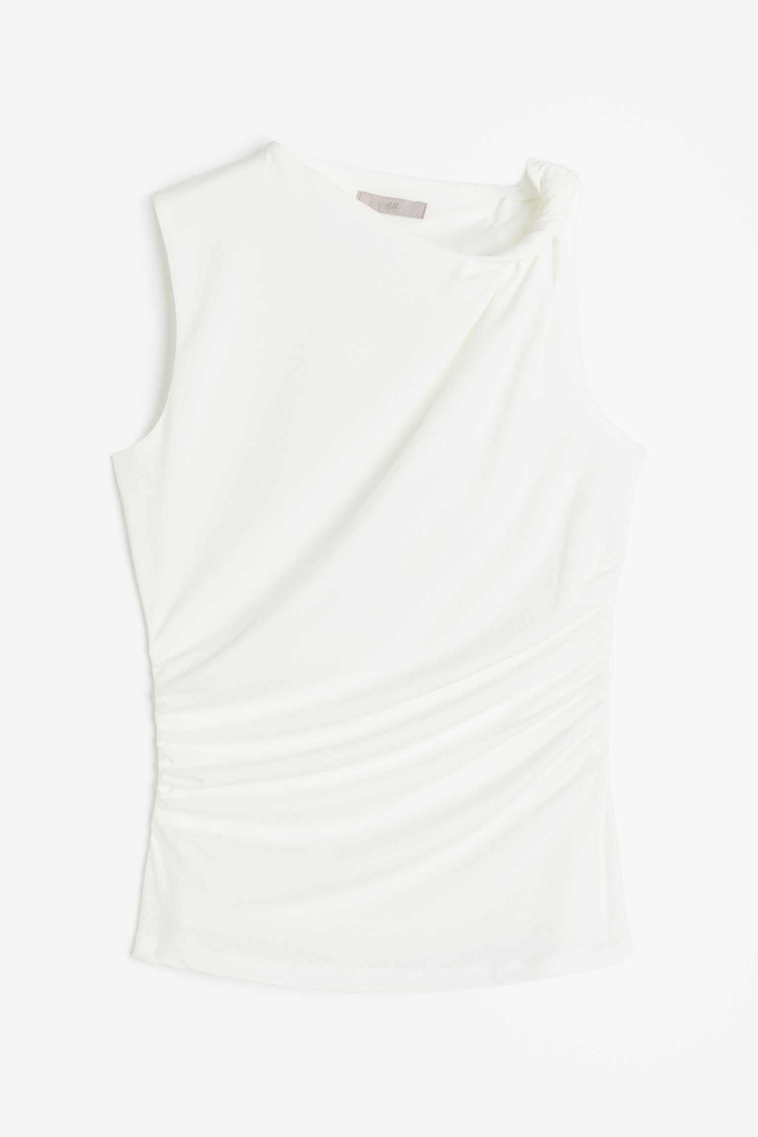 Twist-detail vest top - White - Ladies | H&M GB | H&M (UK, MY, IN, SG, PH, TW, HK)