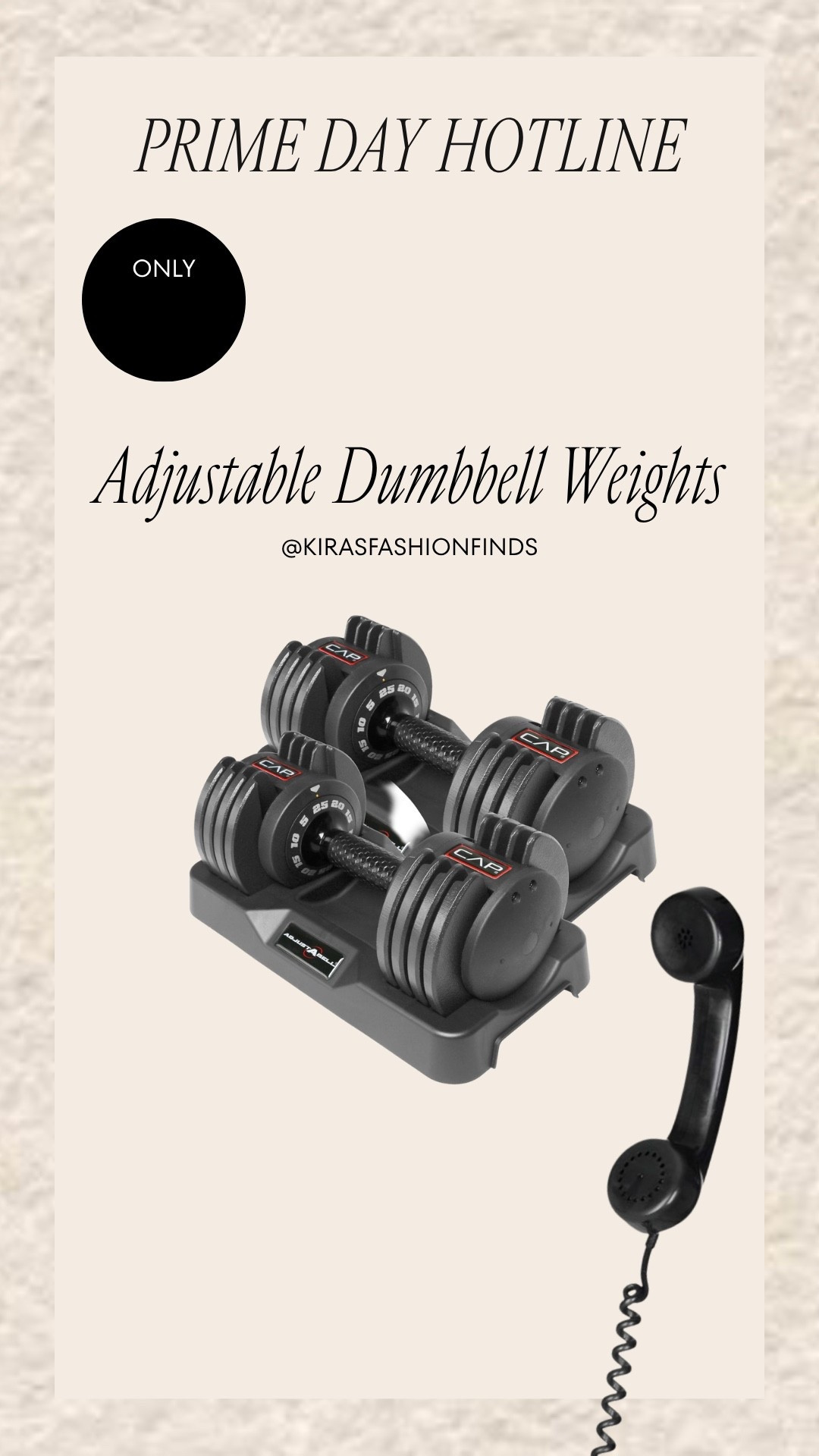 🏋️ Prime Day is the best time to upgrade your home gym! These adjustable dumbbells save space, replace multiple sets of weights, and make it easy to level up your workouts from home. If they’ve been on your wishlist, don’t wait—this deal is too good to miss!

💪🏼Si estás armando tu gimnasio en casa o quieres entrenar sin ocupar tanto espacio, estas pesas ajustables son una excelente inversión. Aprovecha el descuento de Prime Day antes de que se agote.

Follow me on Instagram and YouTube
@kirasfashionfinds

✨ Shop the links below.

#LTKHome #LTKvlog #LTKfitnessgoals