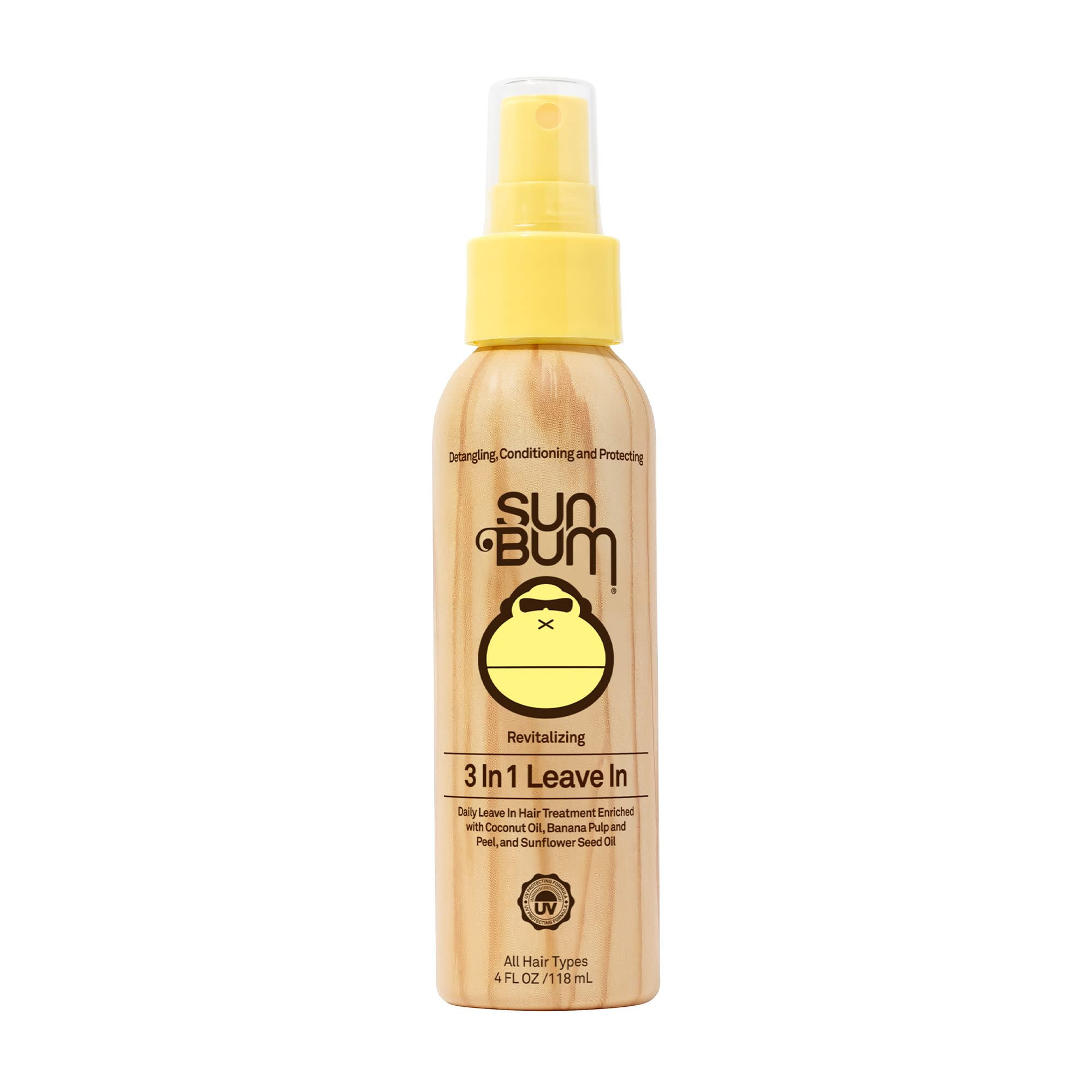 Sun Bum Revitalizing 3 in 1 Leave In Conditioner - Anti Frizz Detangler - Color Safe with UV Prot... | Amazon (US)