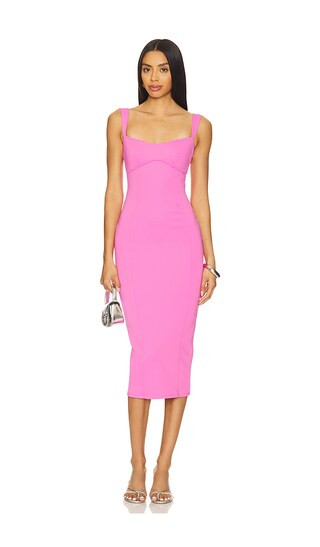 Scuba Sweetheart Midi Dress in Berry Sorbet010 | Revolve Clothing (Global)