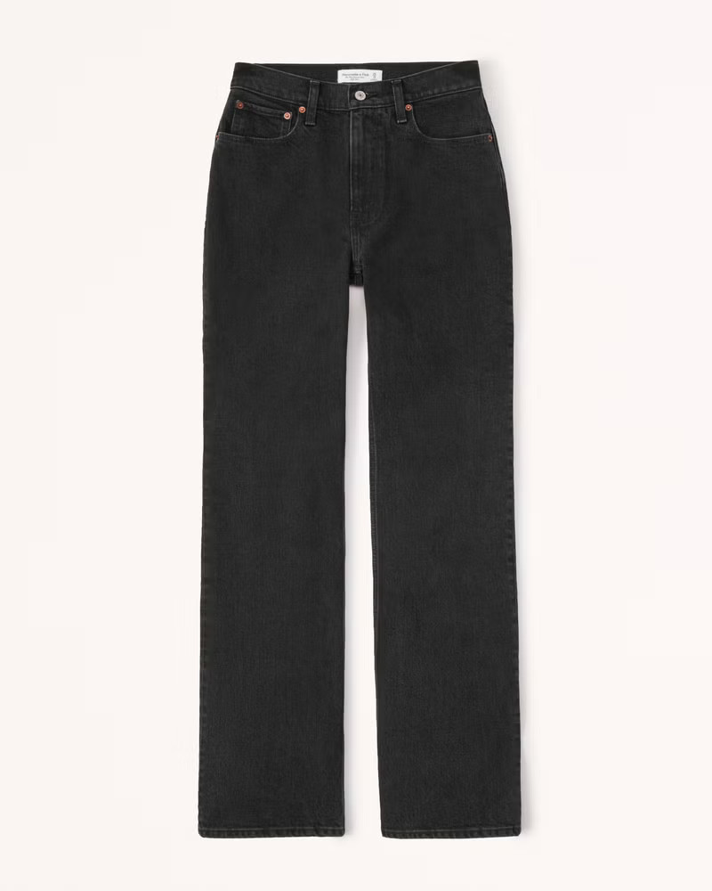 Abercrombie & Fitch Women's Curve Love High Rise 90s Relaxed Jean in Black - Size 30 | Abercrombie & Fitch (US)